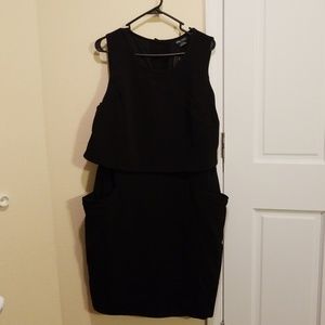 NWT Women's midi LBD with two piece detail